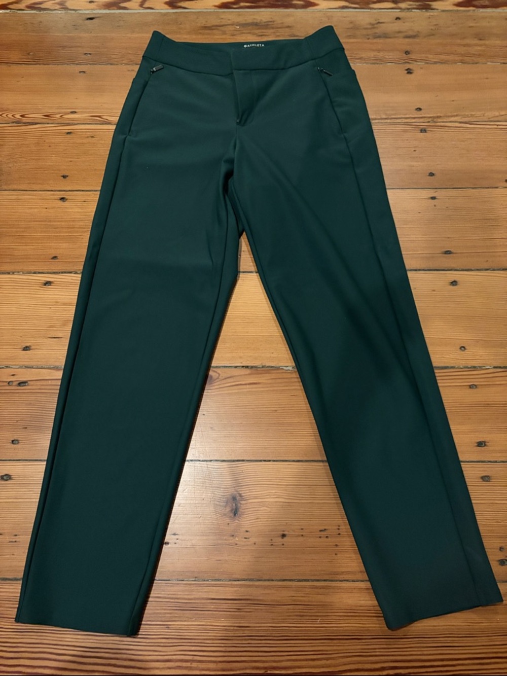 Athleta Stellar Trousers in Forest Green size 4